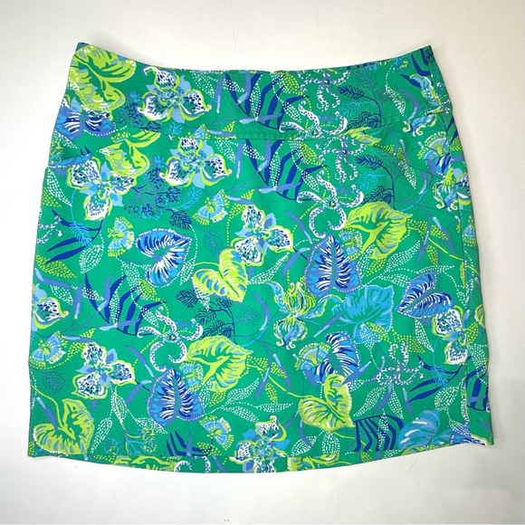 Lilly Pulitzer Vibrant Greens/blues Floral Skort. Size 6.  Excellent condition! - Picture 1 of 7